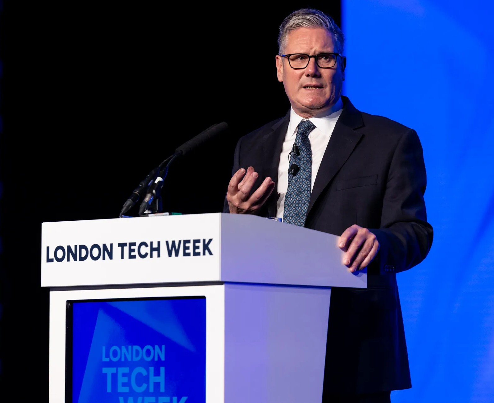 PM Keir Starmer speaking at London Tech Week 2026